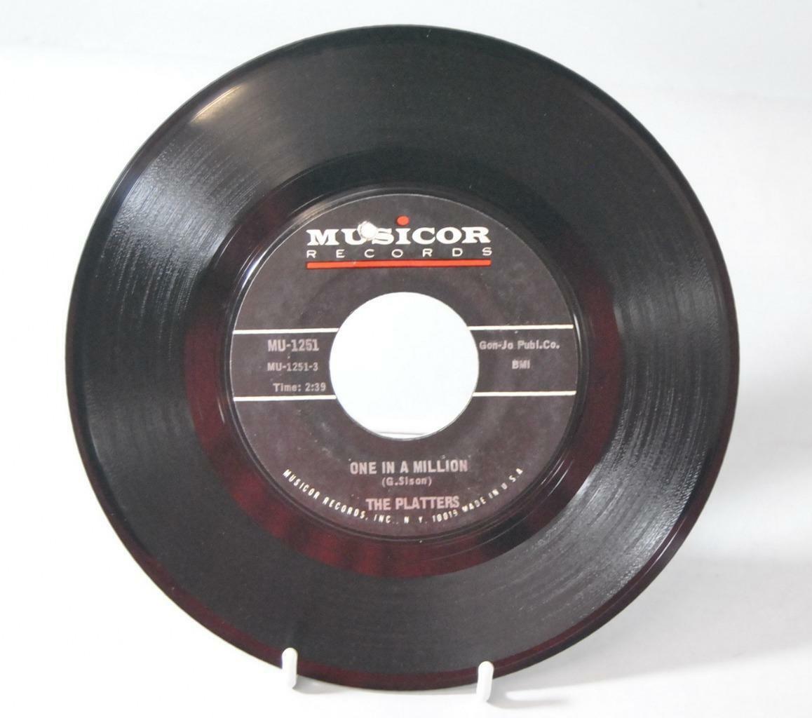 SOUL 45RPM THE PLATTERS "ONE IN A MILLION" & "WASHED ASHORE" MUSICOR
